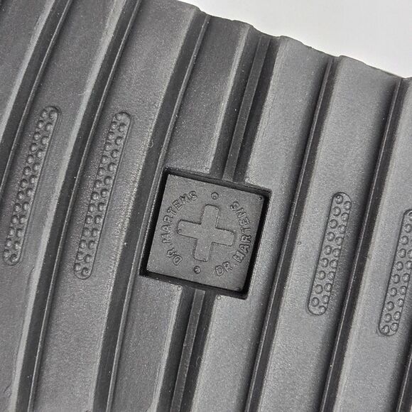 Dr Martens Size 8 Yelena Black White Leather Platform Chunky Strappy Sandals - Picture 10 of 11